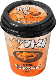 Рисовые палочки NORIS Топокки с соусом карри, 112г, крупный план