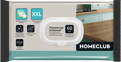 Полотенца влажные HOMECLUB универсальные хозяйственные с пластиковым клапаном, XXL, Арт. 94010, 60шт, изображение