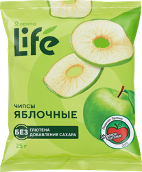 Чипсы ЛЕНТА LIFE Яблочные классические, 25г, фото