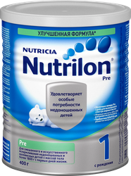 Смесь молочная NUTRILON Pre 1, для вскармливания недоношенных и маловесных детей, с 0 месяцев, 400г, детальное фото