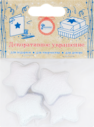 Украшение декоративное ФЕНИКС-ПРЕЗЕНТ Звездочки 3,3x0,2x3,3см Арт. 82642/43, 4шт, изображение