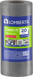 Салфетки LOMBERTA в рулоне, микс цветов, микрофибра, 20шт, детальное фото