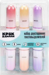 Набор текстовыделителей КРОК&ДИЛЛИ, Арт. L522590, 3шт, детальное фото