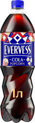 Изображение товара Напиток EVERVESS Кола Попкорн без сахара газированный, 1л