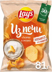Чипсы картофельные LAY'S Лисички в сметане, 81г, вид