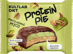 Печенье протеиновое KULTLAB Diet Protein Pie Фисташковый мусс, глазированный, 45г, фото