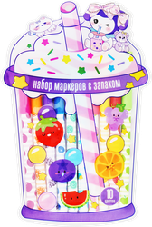 Маркеры КРОК&ДИЛЛИ с запахом, Арт. COS2-YJ385250915, 10шт, вид