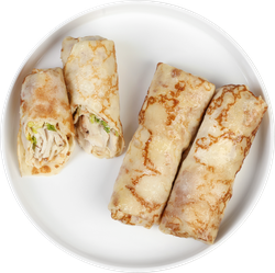 Блины РЕСТО ШИК с начинкой Цезарь, 200г, крупный план