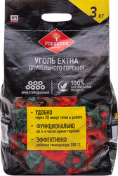 Уголь длительного горения FORESTER, Арт. BC-940, 3кг, фото