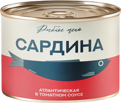 Сардина Атлантическая РЫБНОЕ МЕНЮ в томатном соусе, 250г, фотография