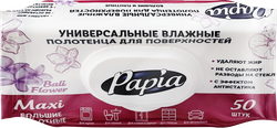 Полотенца влажные PAPIA Maxi Bali Flower универсальные, 50шт, картинка