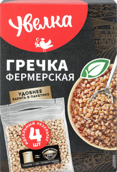 Крупа гречневая УВЕЛКА Фермерская гречка, в пакетиках, 4х80г, изображение