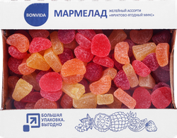 Мармелад желейный BONVIDA Фруктово-ягодный микс, в ассортименте, 1кг, фотография