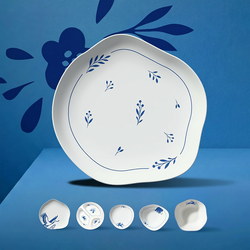 Тарелка обеденная PLATINUM CHOICE Листочки, 27 см, фотография