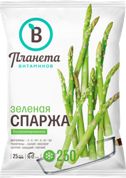 Спаржа зеленая быстрозамороженная ПЛАНЕТА ВИТАМИНОВ, 250г, вид