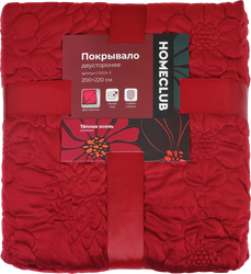 Покрывало двустороннее HOMECLUB Velvet 200х220см, цвет бордо, ультрастеп, Арт. CS1224-3, изображение