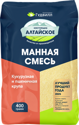 Манная смесь ГУДВИЛЛ Кукурузная и пшеничная крупа, 400г, детальное фото
