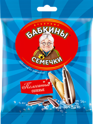 Семечки БАБКИНЫ СЕМЕЧКИ Полосатые соленые, 90г, изображение