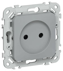 Розетка IEK Flite без з/к/ш б/к 10А РС01-1-ФлС сер., детальное фото