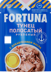 Тунец полосатый FORTUNA рубленый, в масле, 100г, изображение