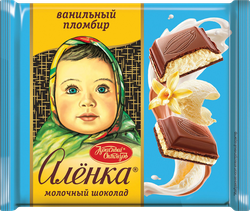 Шоколад молочный АЛЕНКА Ванильный пломбир, с начинкой, 67г, картинка