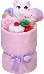 Игрушка мягкая BIGGA Кошка с букетом, Арт. 2511-064A-18, вид