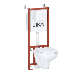Набор JIKA ПЭК Dino подвесная чаша + инсталляция + сиденье + панель бел, вид