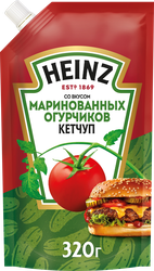 Кетчуп томатный HEINZ со вкусом маринованных огурчиков, 320г, вид