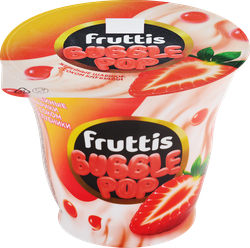 Продукт йогуртный пастеризованный FRUTTIS Клубника с желейными шариками, с соком клубники 4,4%, без змж, 180г, фото