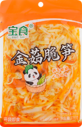 Побеги бамбука консервированные BAO SHI с грибами эноки, 320г, фотография
