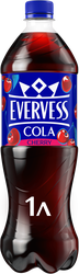 Напиток EVERVESS Cola Cherry кола со вкусом вишни газированный, без сахара, 1л, вид