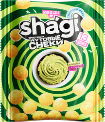 Снэки нутовые SHAGI со вкусом васаби и соевого соуса, 50г, картинка