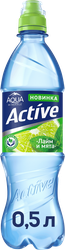 Напиток AQUA MINERALE Актив со вкусом Лайм и Мята негазированный, 0.5л, картинка