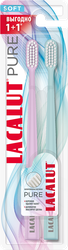 Зубная щетка LACALUT Pure, мягкой жесткости, 1+1, 2шт, фото