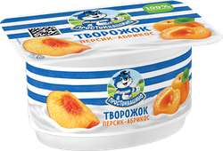 Творожок ПРОСТОКВАШИНО Персик-абрикос 3,6%, без змж, 110г, картинка