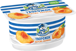 Творожок ПРОСТОКВАШИНО Персик-абрикос 3,6%, без змж, 110г, картинка
