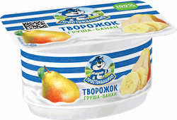 Творожок ПРОСТОКВАШИНО Груша-банан 3,6%, без змж, 110г, вид