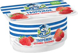 Творожок ПРОСТОКВАШИНО Клубника-земляника 3,6%, без змж, 110г, вид