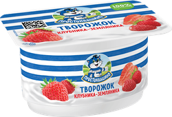 Творожок ПРОСТОКВАШИНО Клубника-земляника 3,6%, без змж, 110г, фото