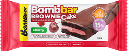 Пирожное протеиновое BOMBBAR с начинкой со вкусом брауни с вишней, 45г, фото