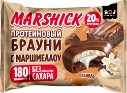 Печенье протеиновое SOJ Marshick, со вкусом ванили, глазированное без сахара, 53г, вид