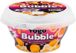 Йогурт МОЛОЧНЫЙ МИР Yogo Bubble с шариками и соком маракуйи 1,5%, без змж, 120г, фото