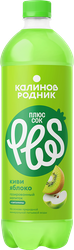 Напиток КАЛИНОВ РОДНИК Плюс Сок со вкусом Киви и Яблоко сильногазированный, 1л, крупный план