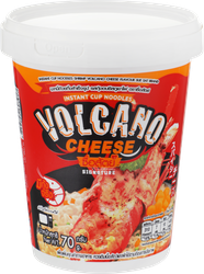 Лапша SUE SAT Volcano/Вулкан, со вкусом креветки и острого сыра, 70г, крупный план