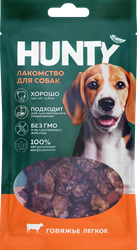 Лакомство для собак HUNTY Говяжье легкое, 30г, крупный план