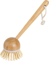 Щетка для посуды HOMECLUB Wood с ручкой, бамбук, пластик, Арт. B9005, изображение