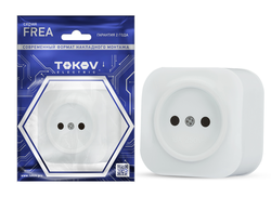 Розетка TOKOV ELECTRIC 1-м ОП Frea 16А IP20 250В без заземл. АБС-пластик бел. TKE-F, картинка