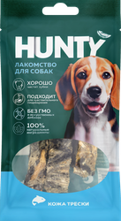 Лакомство для собак HUNTY Кожа тресковых рыб, 40г, крупный план
