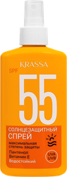 Спрей солнцезащитный KRASSA Пантенол, витамин Е и аллантоин SPF55, 150мл, картинка