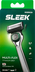 Изображение товара Станок для бритья DORCO Sleek 6 лезвий, c 2 сменными кассетами